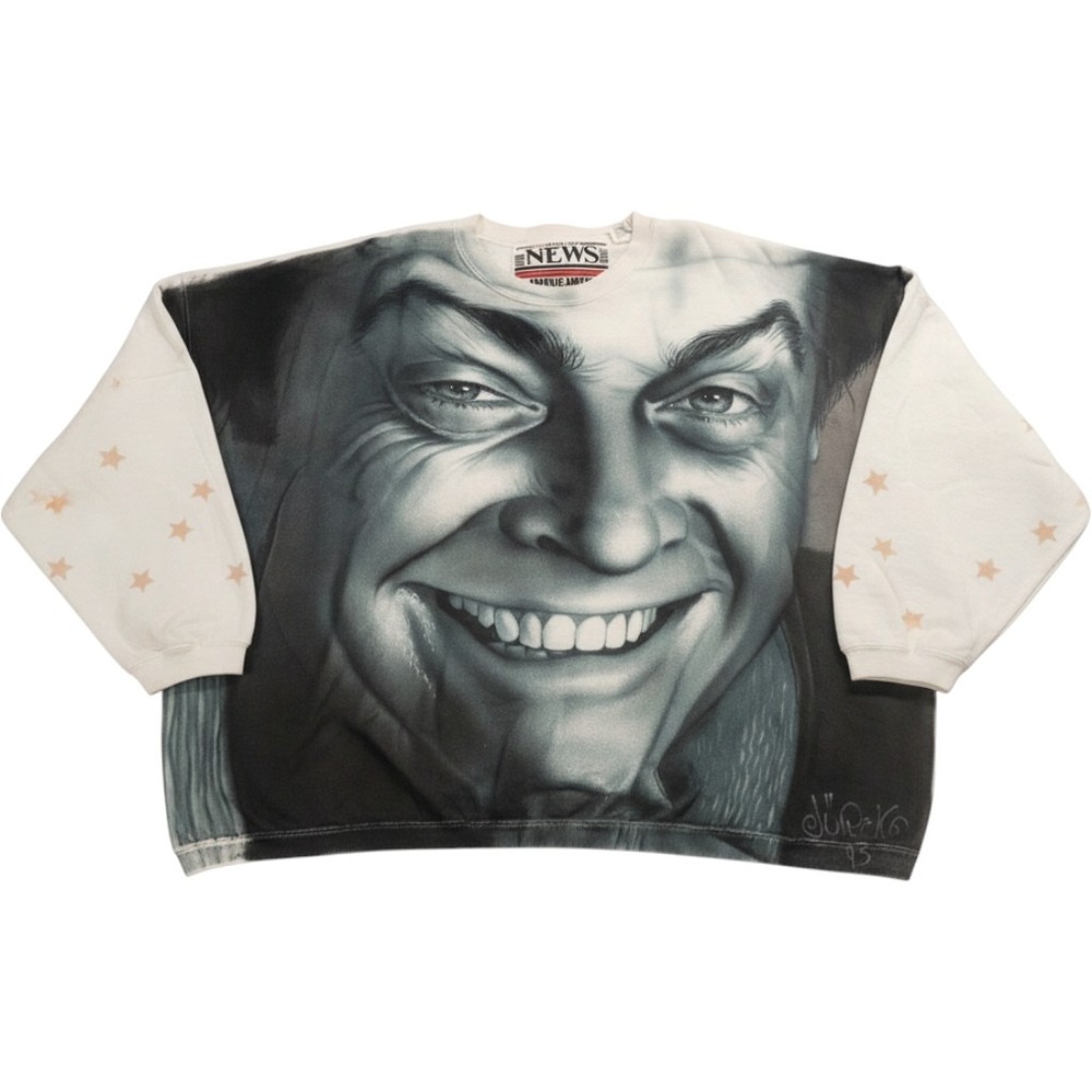 Vintage 1993 International News Joker Jack Nicholson Sweatshirt Size Bigger